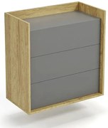 Komoda modułowa hikora + szary przykurzony M9-P06