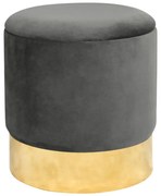 Grafitowa welurowa pufa ze schowkiem W3-R84