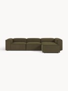 Sofa modułowa Bouclé z pufem Lennon (4-osobowa)