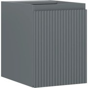 Mexen Rivel szafka łazienkowa podumywalkowa 35 cm, 1 drzwi, ryflowana, grafit mat - 91A21-03547-1-BF66