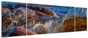 Szczegółowy obraz - woda między kamieniami (170x50 cm)
