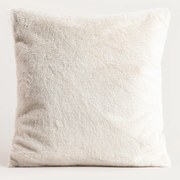 Poszewka dekoracyjna NEW CLUMSY z imitacji króliczego futra beżowa 45x45 cm HOMLA