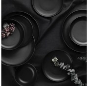 Zestaw obiadowy 24 szt. czarny/porcelana