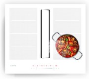 Klarstein Chef-Fusion 60cm 4 Strefy Gotowania Płyta Indukcyjna z Okapem Biały