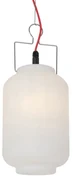Zewnetrzna Lampa wisząca zewnętrzna biała 20 cm z czerwoną wtyczką IP44 - Pion Nowoczesny Oswietlenie zewnetrzne