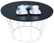 Stolik kawowy z metalowym stelażem czarny N9-E32