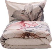 Pościel z mieszanki bawełny i lnu Lilie, 160 x 200 cm, 2 szt. 70 x 80 cm