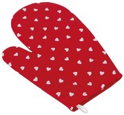 Bellatex Rękawica kuchenna Adéla Serduszka czerwony, 18 x 18 cm