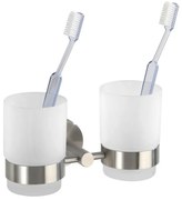Zestaw 2 kubków ściennych na szczoteczki do zębów Wenko Bosio