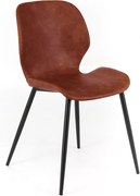 Komplet 4 eleganckich krzeseł z miękkiej w dotyku skóry ekologicznej vintage "Liam" w kolorze bordowym, 45x55 cm, wys. 83 cm