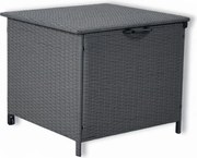 Skrzynia ogrodowa na poduszki z technorattanu XL-SD-S, 75x70x65 cm, szary
