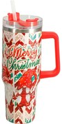 Świąteczny kubek termiczny Merry Christmas 1,2 l, czerwony