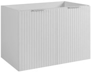 Biała dwudrzwiowa wisząca szafka do łazienki 80 cm R2-E70