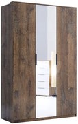 Czterodrzwiowa szafa uchylna z lustrem na ubrania B2-L67
