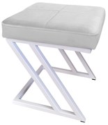 Pufa ZETA LOFT taboret podnóżek podstawa biała MG39