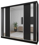 Szafa przesuwna - Greco 240 cm, czarny mat