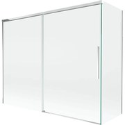 Mexen Rox parawan nawannowy 2-skrzydłowy rozsuwany 190 + 90 x 150 cm, transparent, chrom - 8C9-190-090-01-00