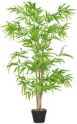 Outsunny Sztuczny Bambus, Roślina Dekoracyjna z Doniczką, Drzewko, Dekoracja Drzewna, 150 cm