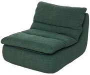 HOMCOM Fotel Podłogowy z Pianki, Leżak z Wymiennym Pokrowcem, Salonowy Fotel do Salonu, Sypialni, Zielony