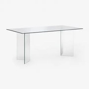 Prostokątny Stół Jadalniany 180x90 Cm Z Hartowanego Szkła Purio Jasna - Sklum