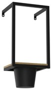 Naścienny kwietnik 38x18 cm czarny