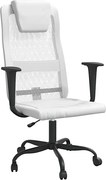 Białe krzesło biurowe ergonomiczne z ekoskóry F1-H60
