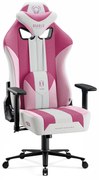 Materiałowy fotel gamingowy Diablo X-Player 2.0 Normal Size, Marshmallow Pink