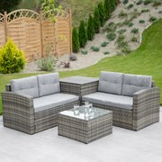 Zestaw mebli ogrodowych z technorattanu Florence popiel PATIO