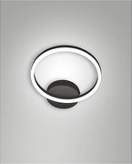 GIOTTO nowoczesna lampa sufitowa LED 18W czarna 3508-21-101 Fabas Luce