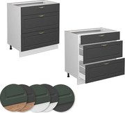 Szafka dolna do kuchni antracytowo-złoty 80x60x82 fame-line