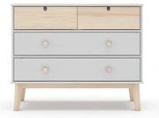Biała niska komoda dziecięca 100x81 cm Estefania – Marckeric