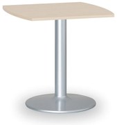 Stolik konferencyjny ZEUS II, 66x66 cm, szara podstawa, brzoza