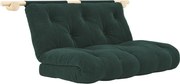 Ciemnozielona sztruksowa rozkładana sofa 135 cm Hooked – Karup Design