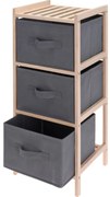 Składany regał z tekstylnymi szufladami, 65 cm