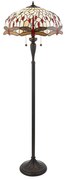 Endon 70940 - Lampa stojąca Tiffany DRAGONFLY 2xE27/60W/230V śr. 50 cm