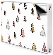 Magnes dekoracjny na kaloryfer Pastelowe choinki