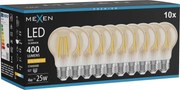 Mexen Vintis 10x żarówka filament LED E27, A60, 4W, Ciepła - 2200K, 400 lm, amber - L150-E27-0422-50x10