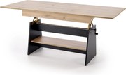Ławostół z rozkładanym blatem Erika Halmar dąb artisan/czarny