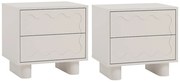 Zestaw 2 stolików nocnych - 2 szuflady - MDF - Beż - ANEZA