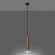 Lampy wiszące nowoczesny Toris, stal - 1 źródło światła 3000K - L.8 x H.100 cm - złoty połysk