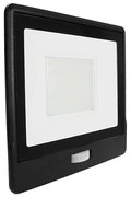 Reflektor LED 50W 230V 6500K IP65 czujnik czarny