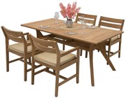 Zestaw teak ogrodowy WINSTON 1+4