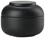 Czarny kamionkowy organizer łazienkowy na waciki Sensu – Zone