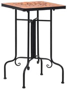 Terakotowo-czarny stolik mozaikowy D8-P41
