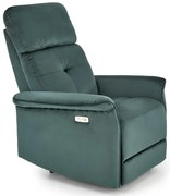 Zielony rozkładany welurowy fotel wypoczynkowy W2-T93