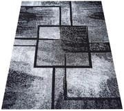 Szary dywan w kwadratowe wzory G2-H25