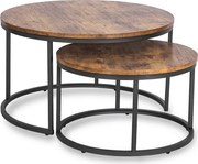 Zestaw Stolików Kawowych FIGO MAX 60 cm/80 cm Dąb Rustykalny