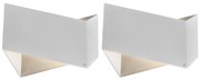 Zestaw 2 designerskich lamp ściennych białych - Fold Nowoczesny Oswietlenie wewnetrzne