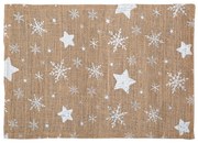 Jutowa podkładka w gwiazdki, 45 x 30 cm