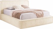 Kremowe sztruksowe łóżko tapicerowane 5 rozmiarów K2-R31